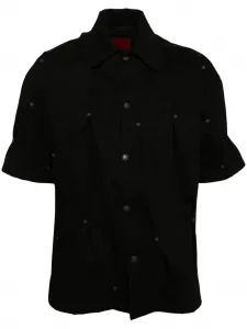 Джинсовая рубашка Multi-Rivet с короткими рукавами KUSIKOHC, черный