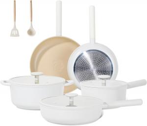 Набор керамической посуды Jeetee, 15 предметов, белый/бежевый