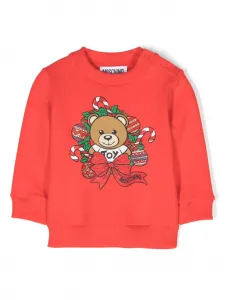 Толстовка с принтом Teddy Bear Moschino Kids, красный