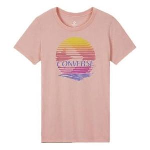 Футболка icon remix classic t-shirt 'pink yellow' Converse, розовый