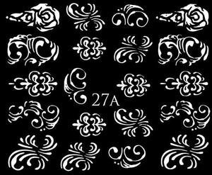 Водные наклейки металлизированные для ногтей - № 27А, Raisin