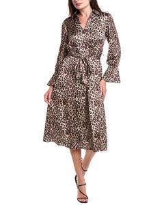 Платье миди из сатина Julia Jordan, коричневый