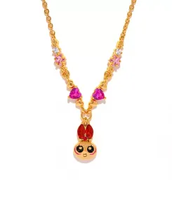 Позолоченное ожерелье с цветами из мультфильма «Суперкрошки» Girls Crew, gold