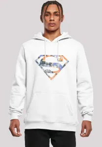 F4NT4STIC Толстовка "Толстовка DC Comics Superman Floral Logo Superhero", мужская, премиум-мерч, приталенный крой, толстовка с принтом, белый