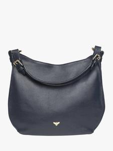 Кожаная сумка хобо Harriet Apatchy London, Navy