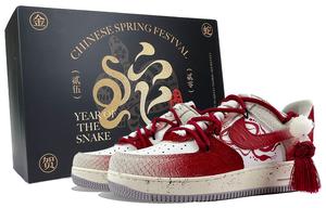 Nike Кроссовки для скейтбординга Air Force 1 с противоскользящим покрытием, износостойкие, женские, красные