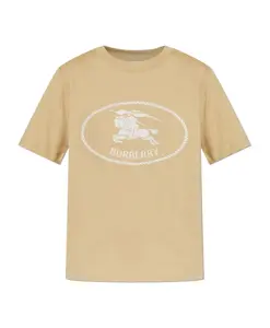 Футболка с логотипом Burberry, бежевый