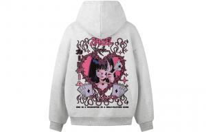 Толстовка Unisex Hooded Moderate Heavyweight ZIAREL, белый heather серый