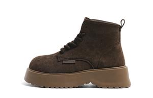 HUANQIU Ботинки Combat короткие женские Coffee