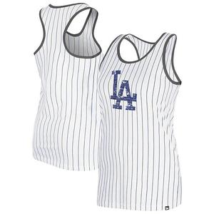 Женский белый топ gameday pinstripe los angeles dodgers New Era