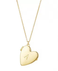 Золотое ожерелье с инициалом в виде сердца Adornia, gold-a