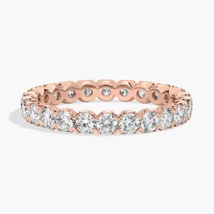 Кольцо с бриллиантами «рыбий хвост» из розового золота 14 карат (1 1/2 карата, чистота - HI / SI1-SI2) Blue Nile