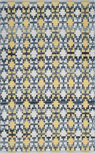 Ковер SAFAVIEH, 77 x 122 см, Montauk Collection, Gold & Multi, ручное плетение, хлопок, идеально для прихожей, гостиной, спальни (MTK123B)