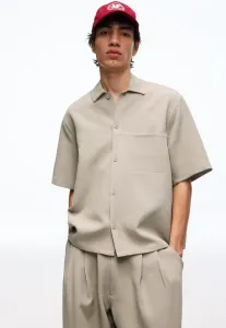 Рубашка прямого кроя Bershka, Stone