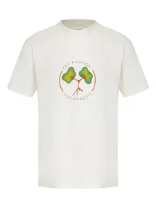 Футболка с графичным принтом Amir Slama, кремовый