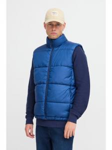 Стеганый жилет BLEND Steppweste BHVest 20717468 moderne Weste mit Patch, синий