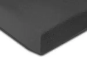 Простыня на резинке 180-200x220 см, зимняя, пушистая, антрацитовая, кровать с пружинным блоком One-Home