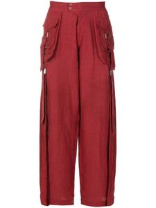 Широкие брюки карго из коллаборации с Mahaslama Amir Slama, красный
