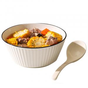 Парные серьги чаша KAWASIMAYA, 8-Inch Soup Bowl+Large Soup Spoon