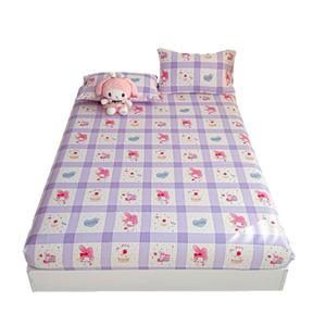 Хлопковая нелиняющая простыня на резинке 100% хлопок Sanrio, Cake My Melody