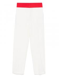 MSGM брюки с контрастным поясом, нейтральный