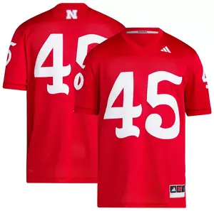 Мужская футбольная майка Adidas Nebraska Cornhuskers Scarlet Replica