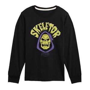 Футболка с длинным рукавом Skeletor Laugh для мальчиков 8-20 Licensed Character, Black