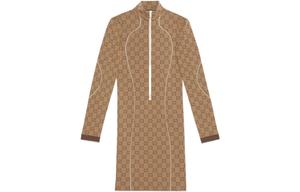 Платье с длинными рукавами женское бежевое Gucci