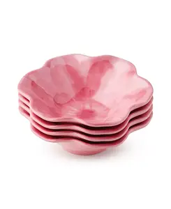 Универсальные миски с объемным цветочным рисунком «Полевые цветы», набор из 4 шт. Certified International, pink