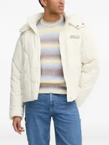 Стеганый пуховик с капюшоном Karl Kani, белый