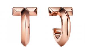 TIFFANY & CO. Серьги T Women's Rose Gold
