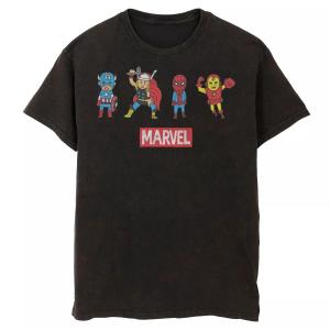 Мужская футболка Avengers Doodle Line Up Marvel, черный