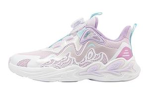 361°KIDS Амортизация, износостойкие низкие детские повседневные кроссовки White, Pale Pinkish purple для подростков