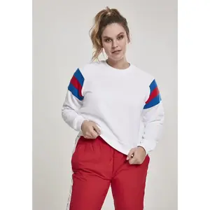 Толстовка Urban Classics Leeve Stripe Crew Big, белый
