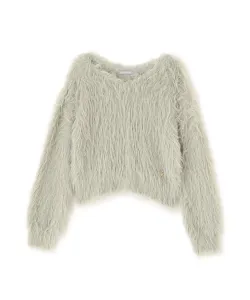 Длинный, пушистый вязаный свитер с начесом Jill By Jill Stuart, цвет Mint Gray