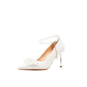 Zubumei Туфли на тонком каблуке, женские, белые