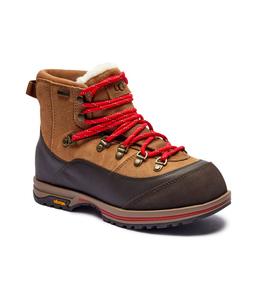 Ботинки кожаные зимние UGG, темно-коричневый / коричневый