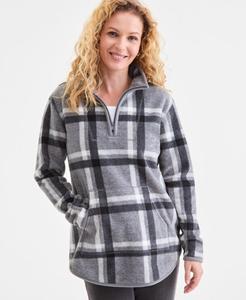 Вязаная толстовка Petitte с кружевным воротником-стойкой Style & Co, Stormy Heather Combo