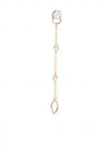 Серьга-подвеска CO из переработанного желтого золота с бриллиантами Courbet, золотой