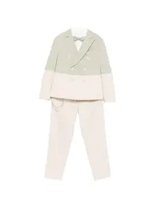 Костюм с цветными блоками и цепочкой (набор из пяти) Colorichiari, бежевый