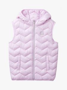 Детский утепленный жилет с капюшоном Benetton, Lilac