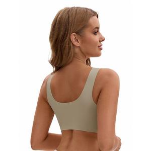 2 упаковки бюстгальтера для кормления без косточек push up crossover для сна Inspire Chic, White Light Brown