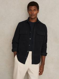 Камбер рубашка Regular Fit из хлопка Reiss, Navy