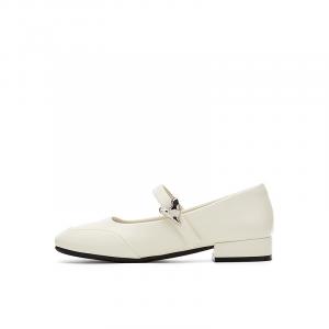 DAPHNE Мэри Джейн туфли на низком каблуке женские бежевые, цвет Beige