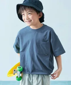 Легко стирающаяся, пятноотталкивающая футболка с завязками по низу, с короткими рукавами для мальчиков, коллекция Весна/Лето 2026 Devirock, цвет Abyss Blue