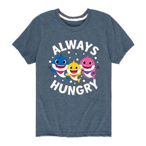 Футболка с рисунком Baby Shark Always Hungry для мальчиков 8–20 лет Licensed Character, синий