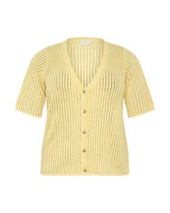 Вязаный кардиган KAFFE CURVE, желтый