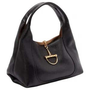 GUCCI Женская черная сумка через плечо из телячьей кожи