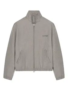 Бомбер в ломаную клетку Courrèges, коричневый