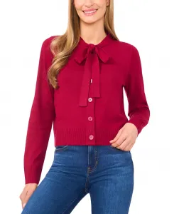 Женский кардиган с завязкой на шее CeCe, красный